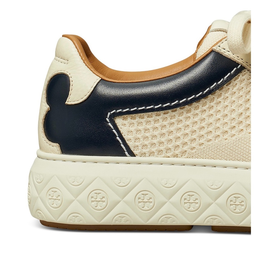 Tory Burch Cream and Black Sneakers(box is  little broken ) - Picture 3 of 16